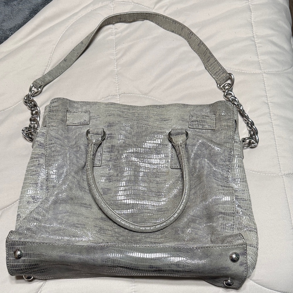 Michael Kors Metallic Silver python Shoulder Bag - image 2